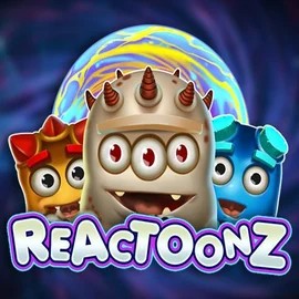 Reactoonz slot logo by Play'n GO at Bigwin Casino